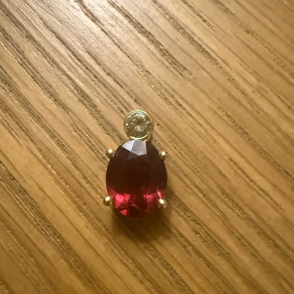 Jewelry - 14K Gold Rhodolite Garnet & Diamond Pendant – 2.58 Carats